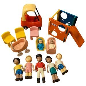 Vtg Little Tikes Bundle People and Furniture